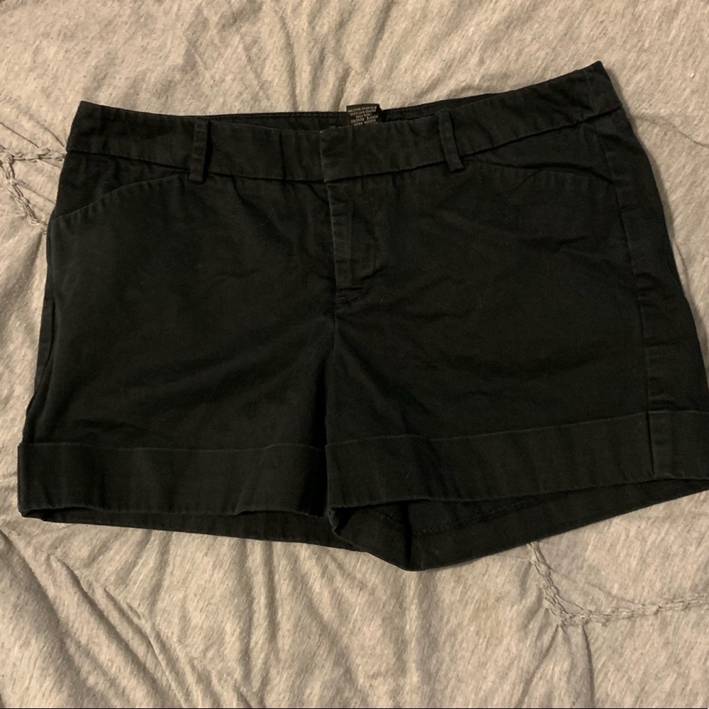 black shorts